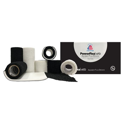 Tape Dressing PowerFlex AFD Foam 4"x2.5yd Cohesive Black 8/Ca
